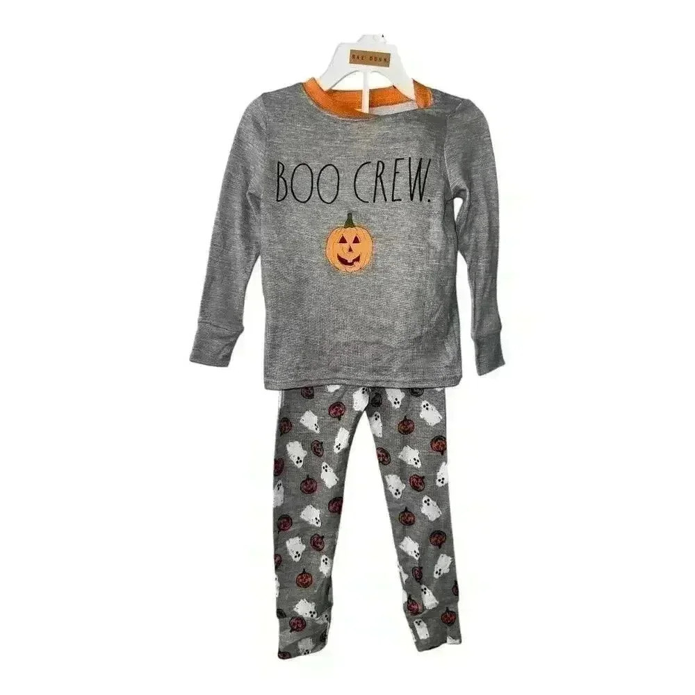 Rae Dunn Unisex Boo Crew Pajama Set, Size 4